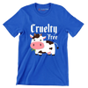 Cruelty free - Vegan Themed T-Shirt-Blue-S-Custom One Express