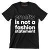 Cruelty is not a fashion statement - Vegan Themed T-Shirt-Black-S-Custom One Express