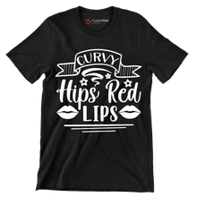 Curvy hips red lips - Sarcasm Themed T-Shirt-Black-S-Custom One Express