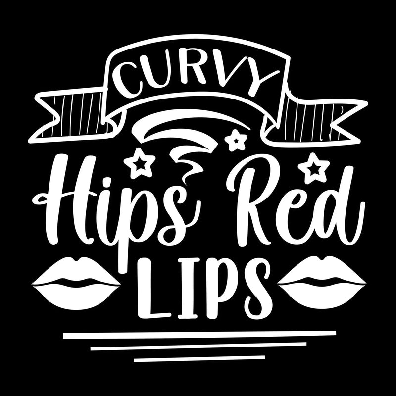 Curvy hips red lips - Sarcasm Themed T-Shirt-Black-S-Custom One Express