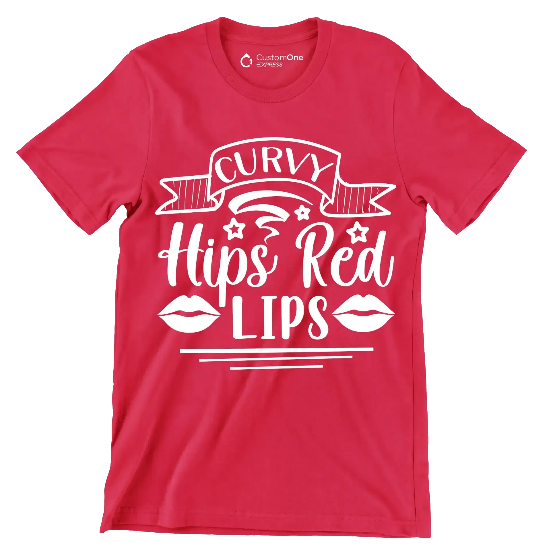 Curvy hips red lips - Sarcasm Themed T-Shirt-Red-S-Custom One Express
