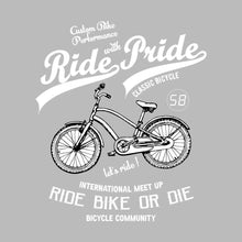 Custom Bike Performance Ride with Pride Classic Bicycle 58 let's ride! INTERNATIONAL MEET UP RIDE BIKE OR DIE BICYCLE COMMUNITY - Bicycle Themed T-Shirt-Black-S-Custom One Express