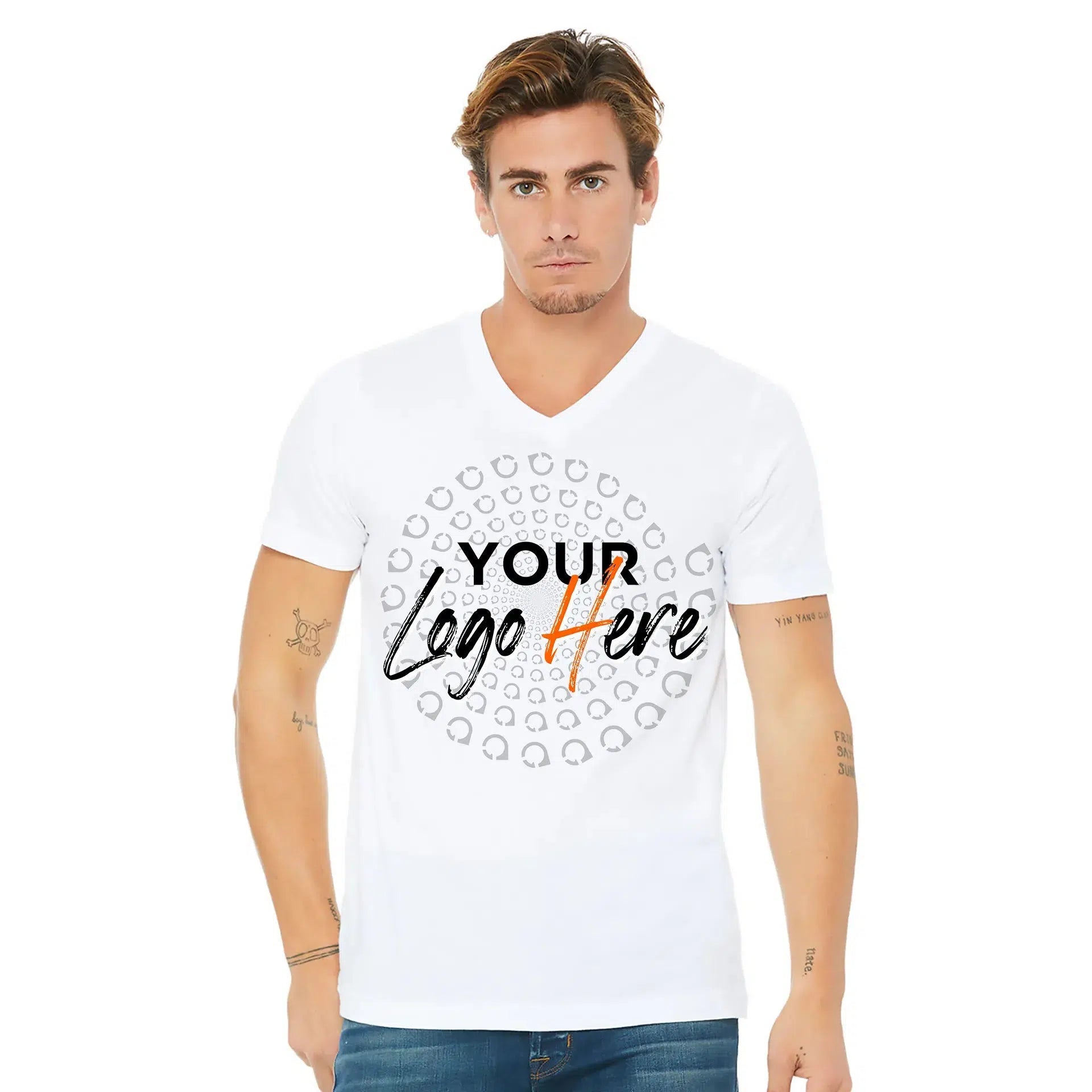 Custom Unisex V-Neck T-Shirt Bella+Canvas 3005 – Custom One Express