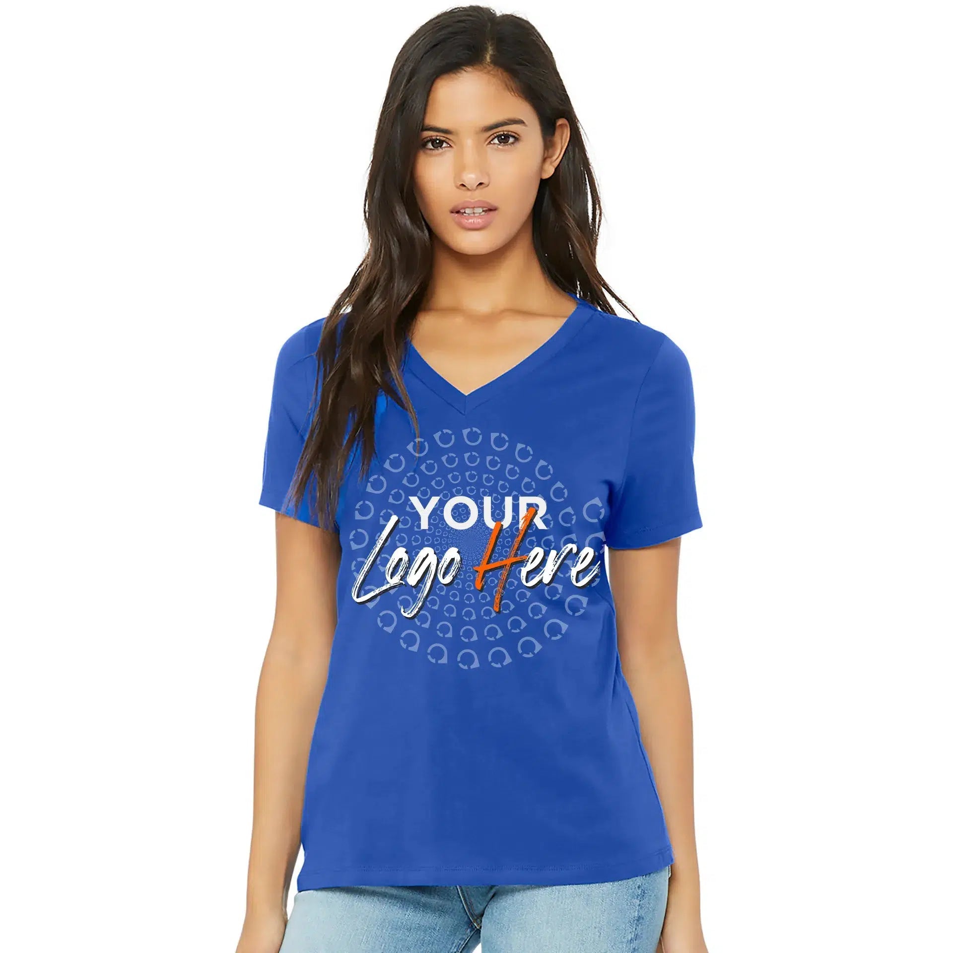 Custom Women's V-Neck T-Shirt Bella+Canvas 6405 Same Day