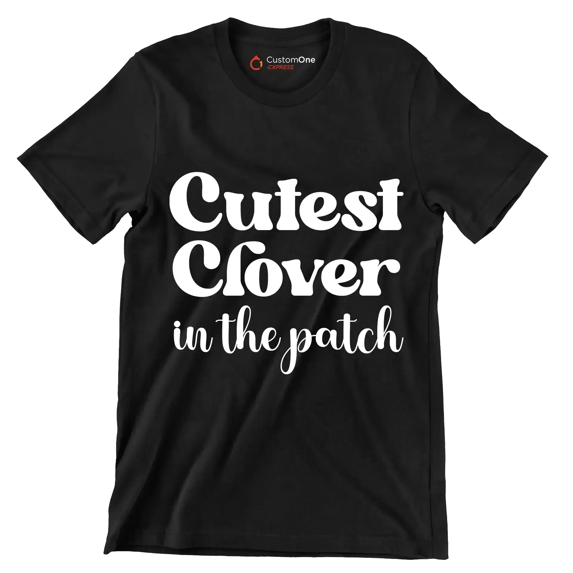 Cutest Clover In The Patch - St. Patrick's Day T-Shirt-Black-S-Custom One Express