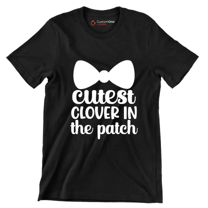 Cutest Clover in the Patch - St. Patrick's Day T-Shirt-Black-S-Custom One Express