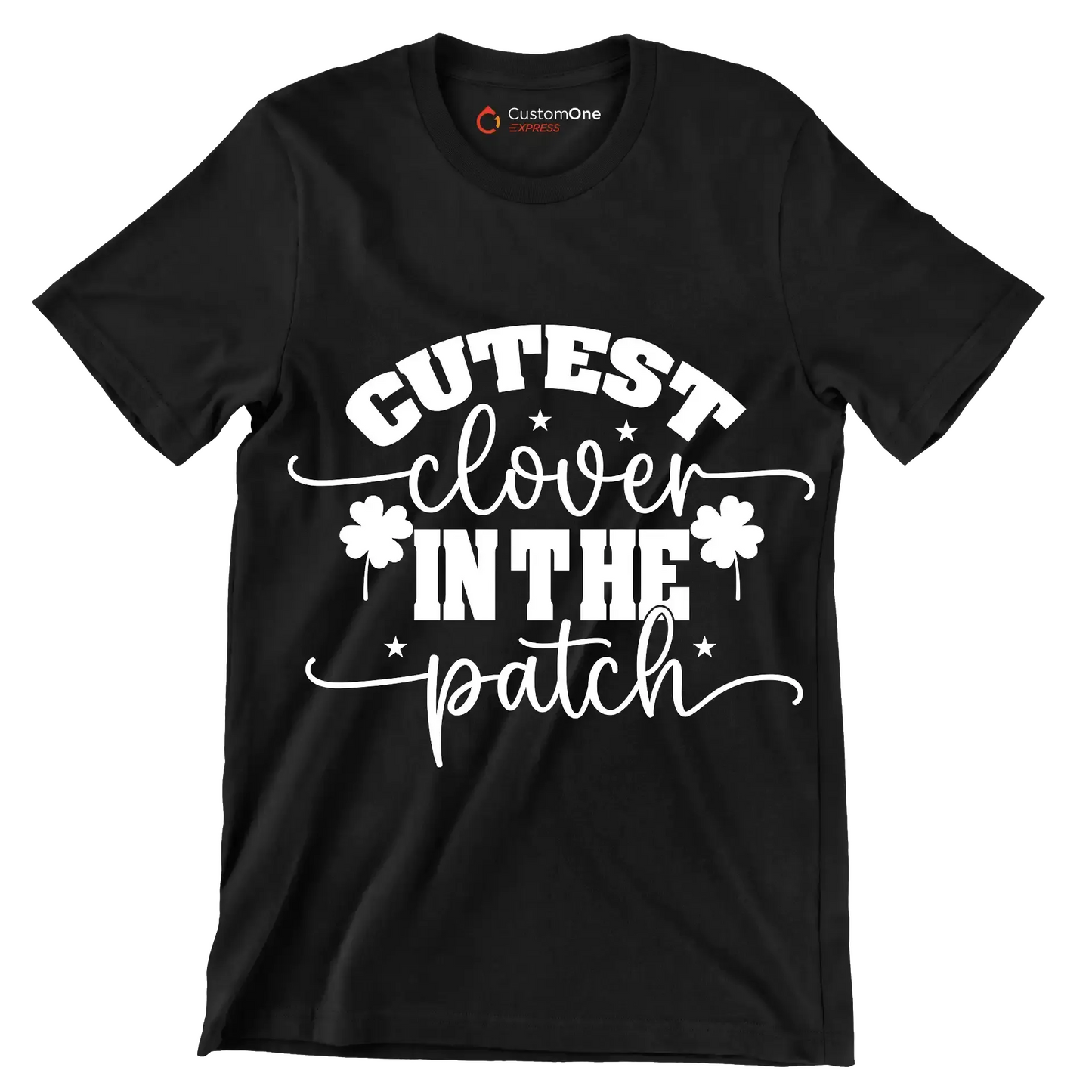 Cutest Clover in the Patch - St. Patrick's Day T-Shirt-Black-S-Custom One Express