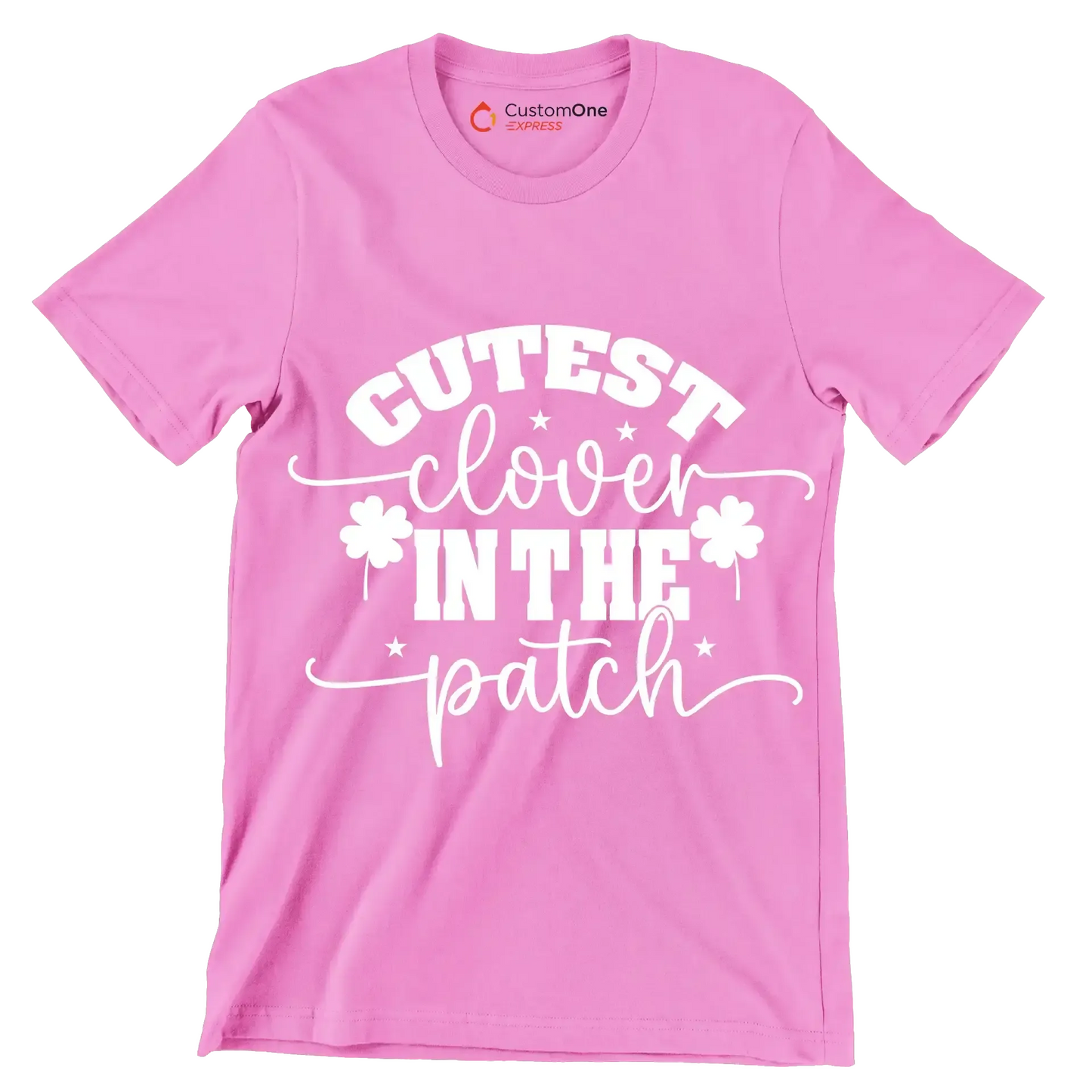 Cutest Clover in the Patch - St. Patrick's Day T-Shirt-Pink-S-Custom One Express