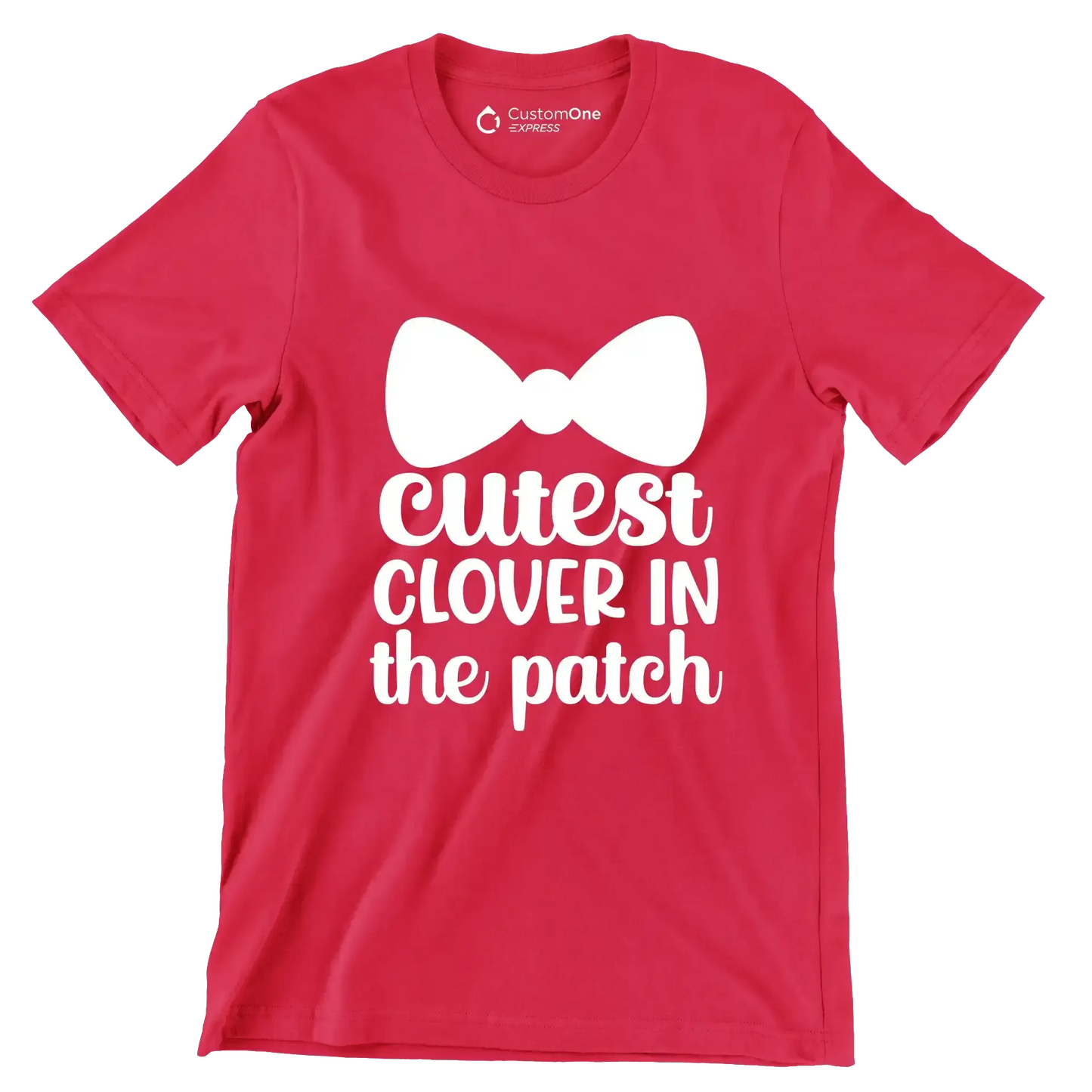 Cutest Clover in the Patch - St. Patrick's Day T-Shirt-Red-S-Custom One Express