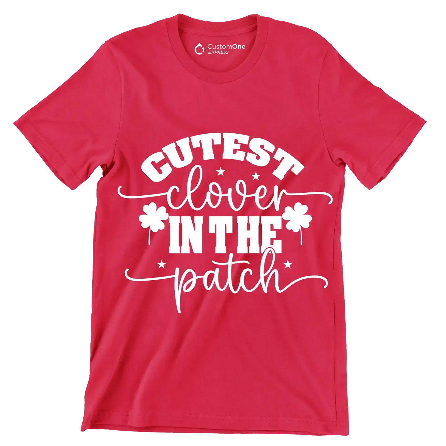 Cutest Clover in the Patch - St. Patrick's Day T-Shirt-Red-S-Custom One Express