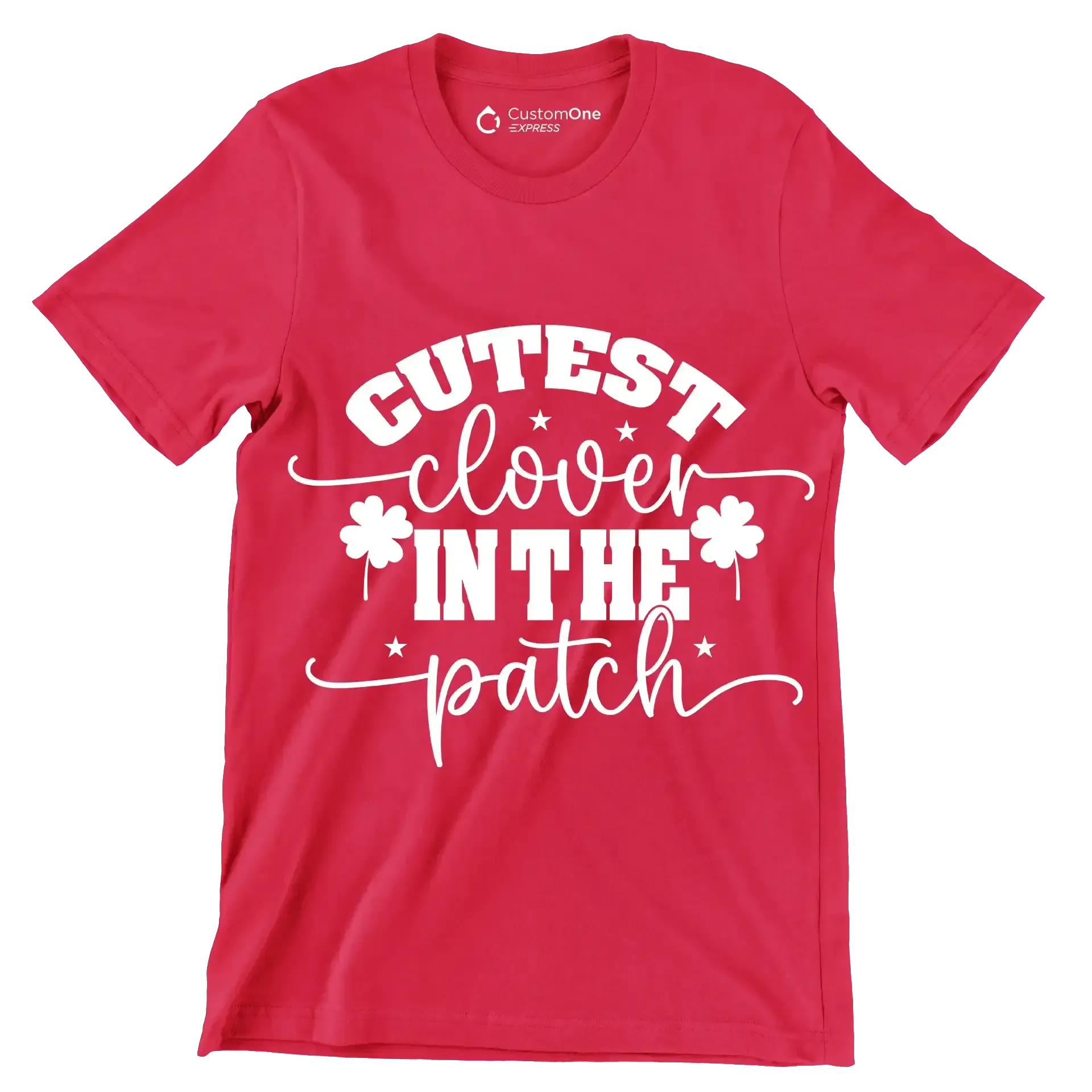 Cutest Clover in the Patch - St. Patrick's Day T-Shirt-Red-S-Custom One Express