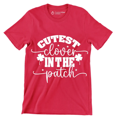Cutest Clover in the Patch - St. Patrick's Day T-Shirt-Red-S-Custom One Express