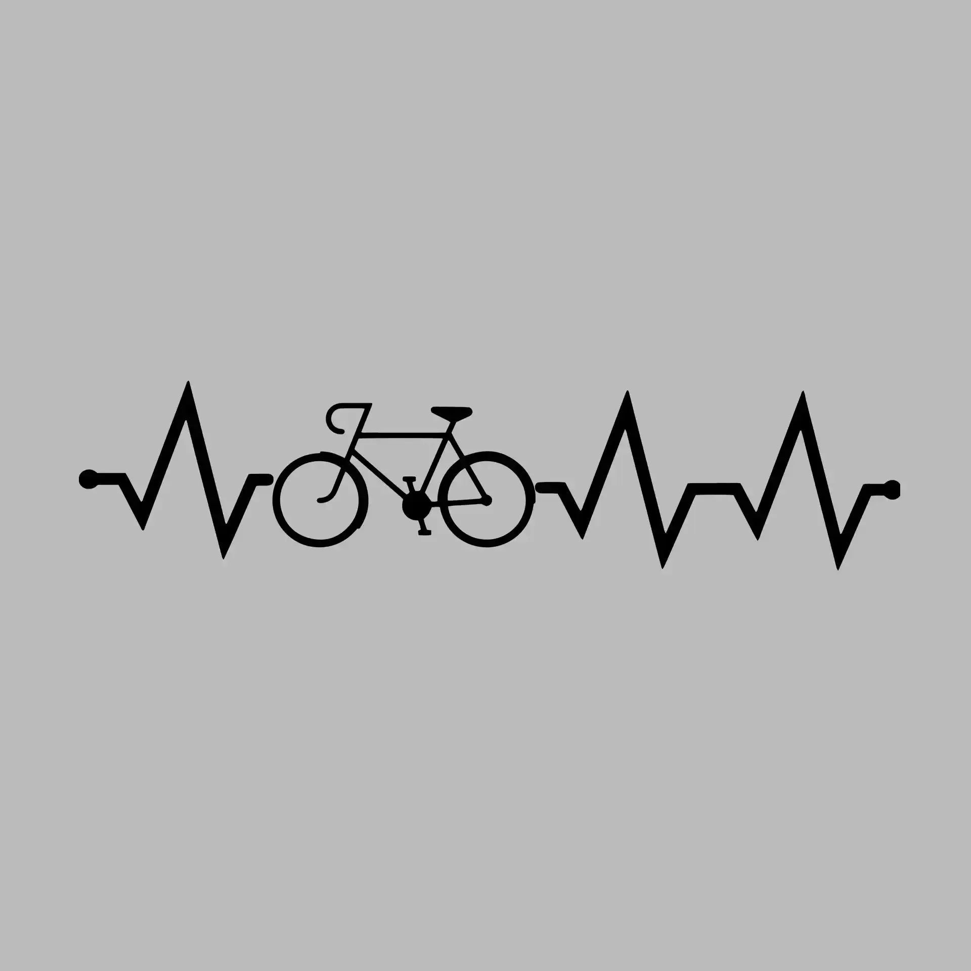 Cycling Heartbeat T-Shirt – Ride with Passion - Bicycle Themed T-Shirt-Blue-S-Custom One Express