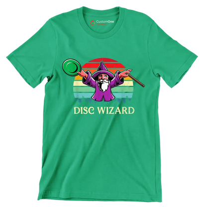 DISC WIZARD - Golf Themed T-Shirt-Green-S-Custom One Express