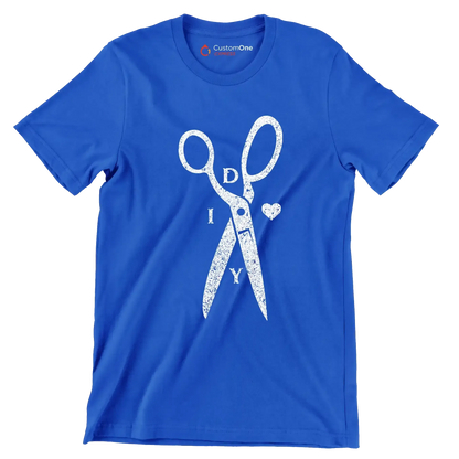 DIY - Motivational Themed T-Shirt-Blue-S-Custom One Express