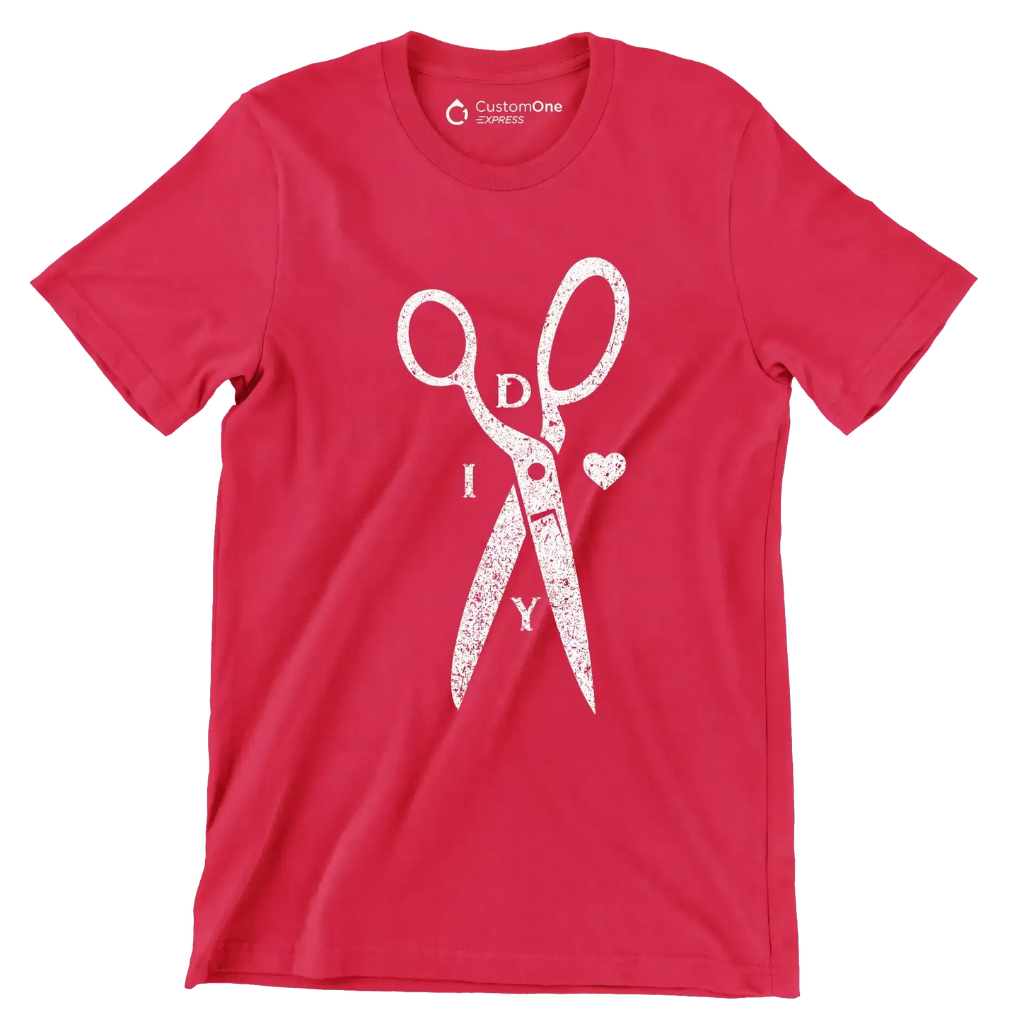 DIY - Motivational Themed T-Shirt-Red-S-Custom One Express