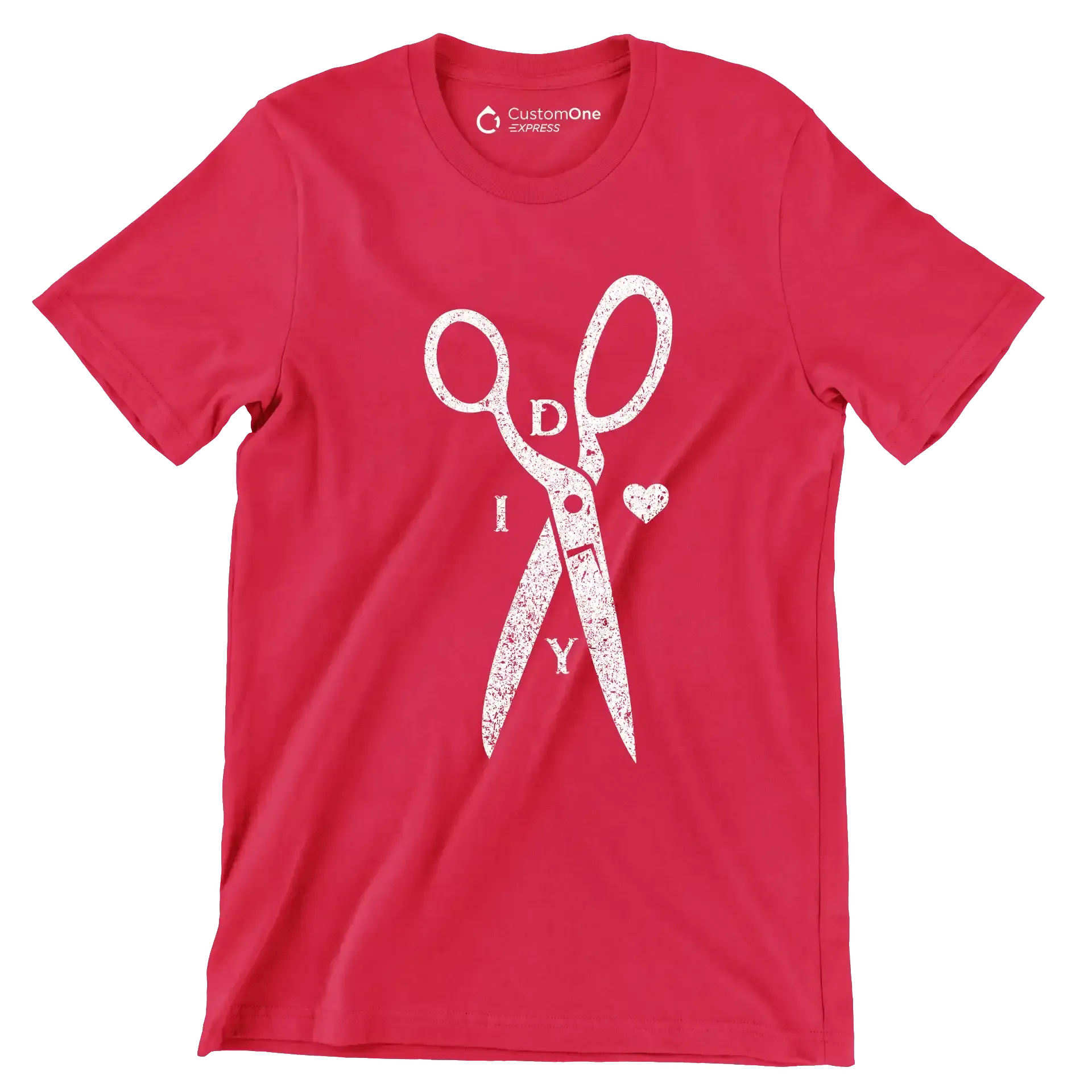DIY - Motivational Themed T-Shirt-Red-S-Custom One Express
