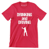 DRINKING and DRIVING - Golf Themed T-Shirt-Red-S-Custom One Express