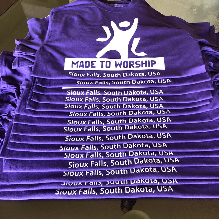 DTG custom printed t-shirt in full color with fast turnaround