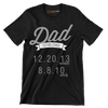 Dad established 12.20.13 nathan 8.8.10 emily - Father’s Day T-Shirt-Black-S-Custom One Express