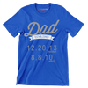 Dad established 12.20.13 nathan 8.8.10 emily - Father’s Day T-Shirt-Blue-S-Custom One Express