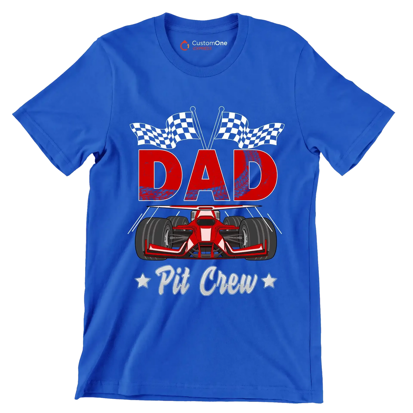 Dad pit crew - Father’s Day T-Shirt-Blue-S-Custom One Express