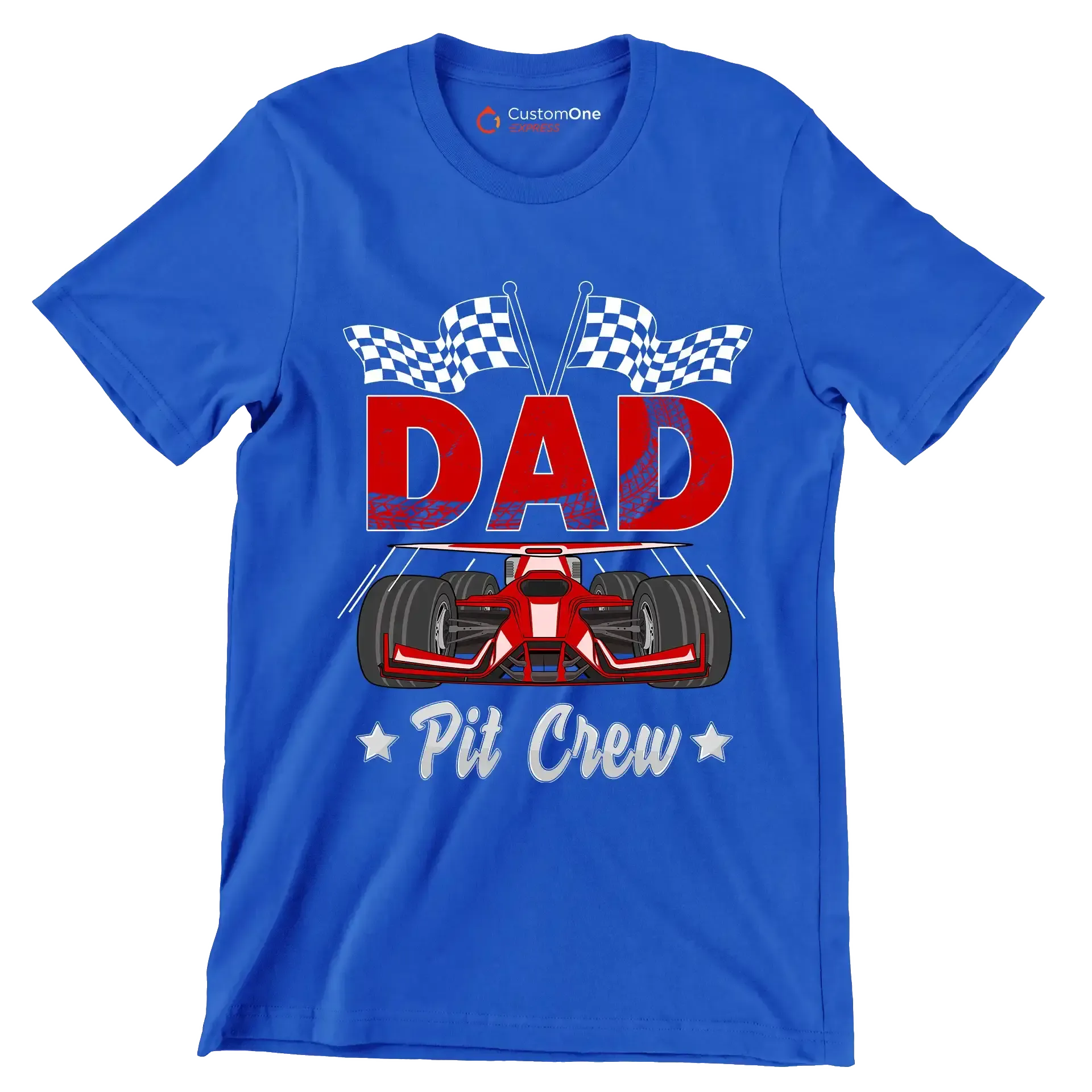 Dad pit crew - Father’s Day T-Shirt-Blue-S-Custom One Express