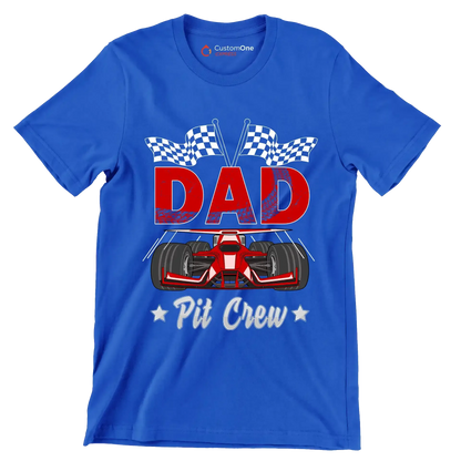 Dad pit crew - Father’s Day T-Shirt-Blue-S-Custom One Express