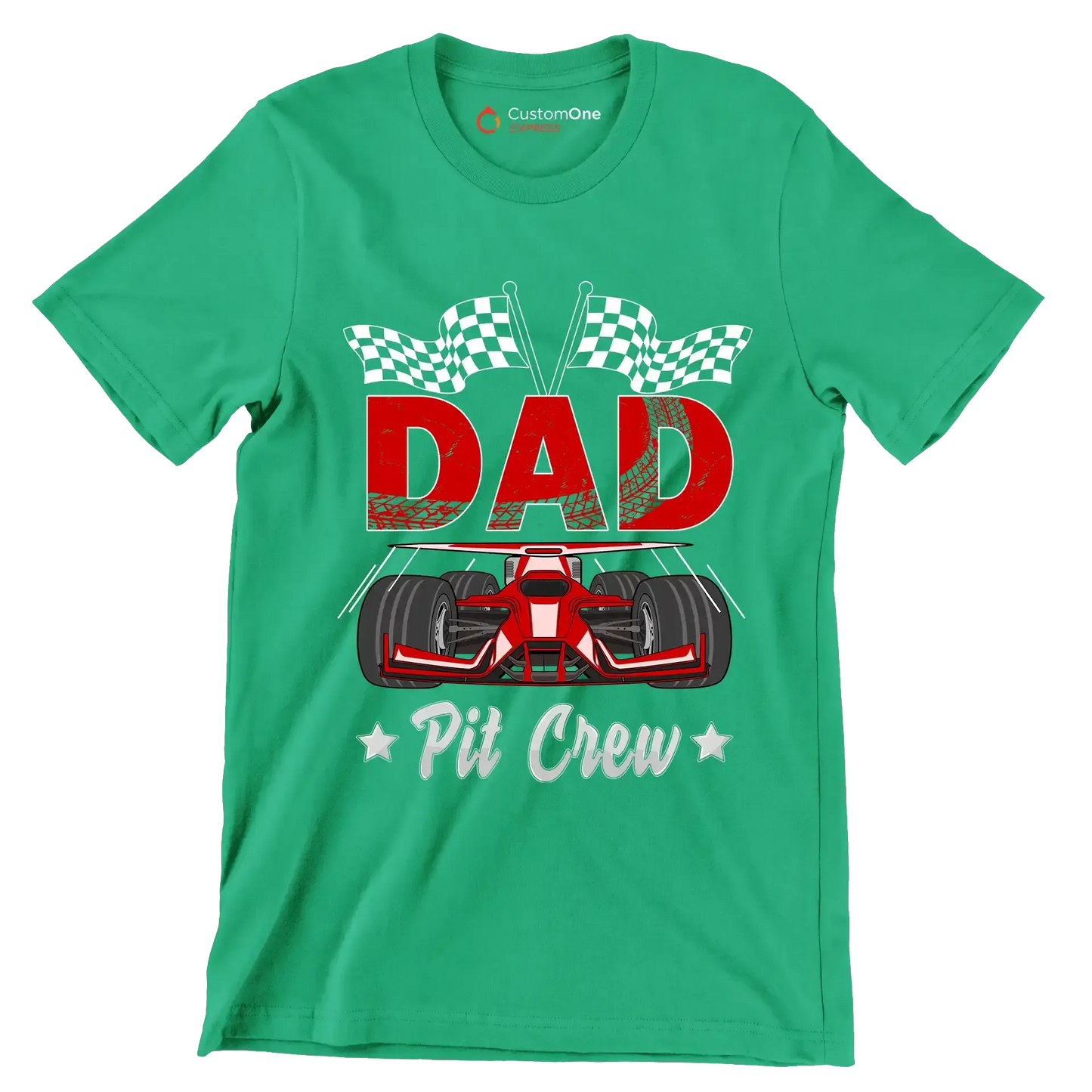 Dad pit crew - Father’s Day T-Shirt-Green-S-Custom One Express