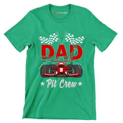 Dad pit crew - Father’s Day T-Shirt-Green-S-Custom One Express