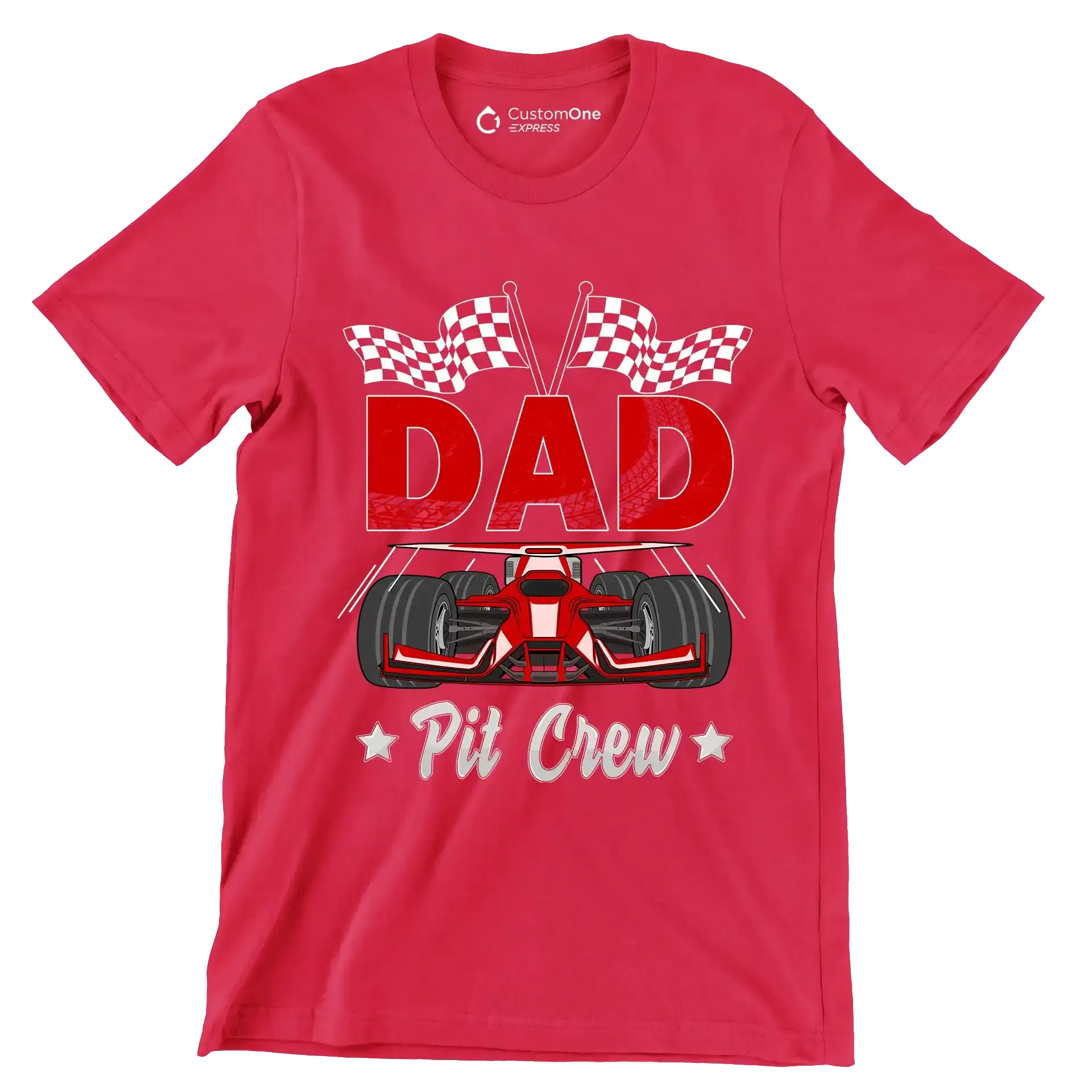 Dad pit crew - Father’s Day T-Shirt-Red-S-Custom One Express
