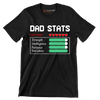 Dad stats level expert strength intelligence patience dad jokes - Father’s Day T-Shirt-Black-S-Custom One Express