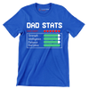 Dad stats level expert strength intelligence patience dad jokes - Father’s Day T-Shirt-Blue-S-Custom One Express