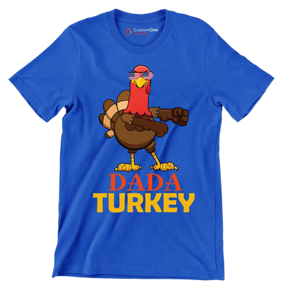 Dada Turkey - Thanksgiving Themed T-Shirt-Blue-S-Custom One Express