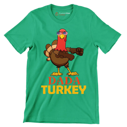 Dada Turkey - Thanksgiving Themed T-Shirt-Green-S-Custom One Express