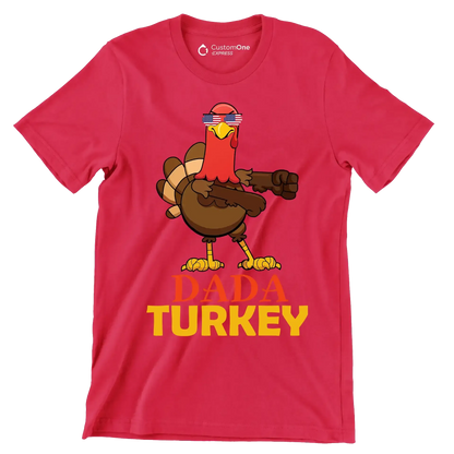 Dada Turkey - Thanksgiving Themed T-Shirt-Red-S-Custom One Express