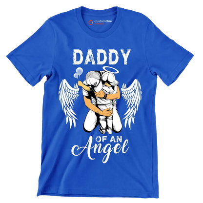 Daddy of an angel - Father’s Day T-Shirt-Blue-S-Custom One Express