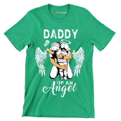 Daddy of an angel - Father’s Day T-Shirt-Green-S-Custom One Express