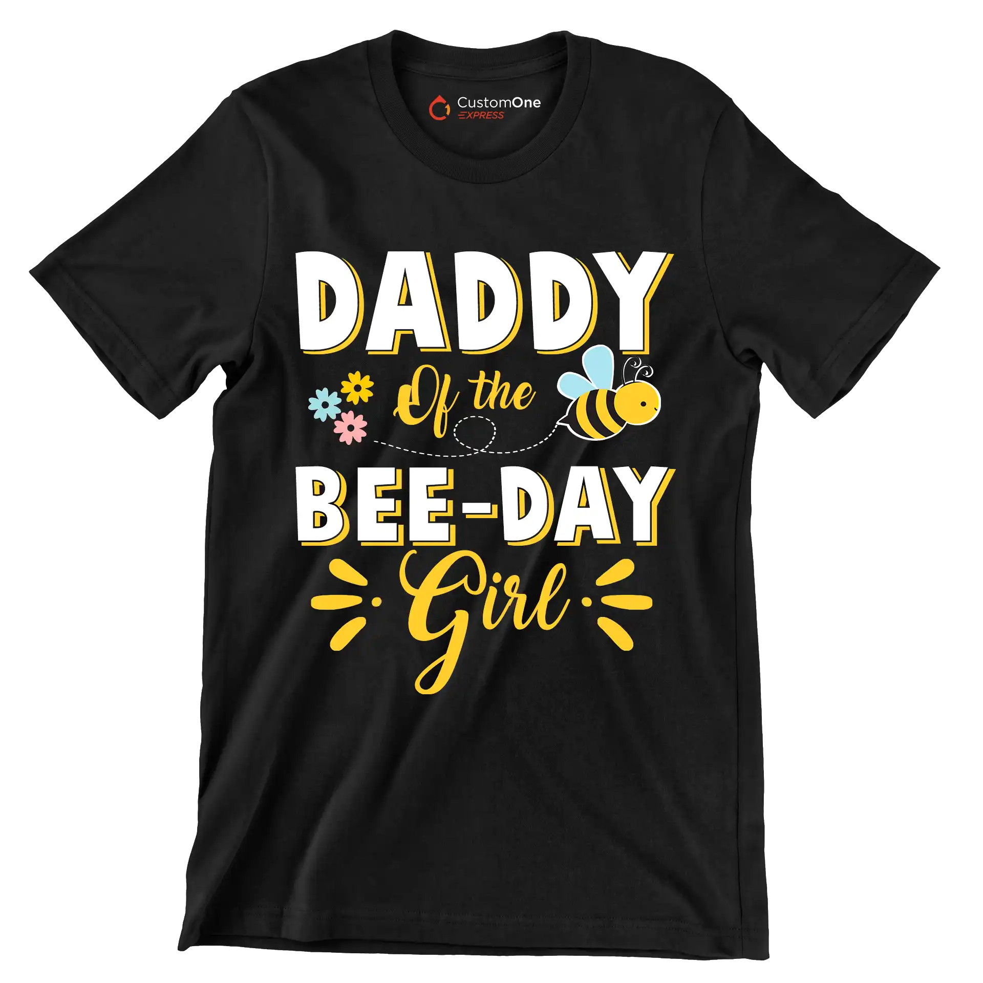 Daddy of the bee-day girl - Father’s Day T-Shirt-Black-S-Custom One Express