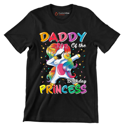 Daddy of the birthday princess - Father’s Day T-Shirt-Black-S-Custom One Express