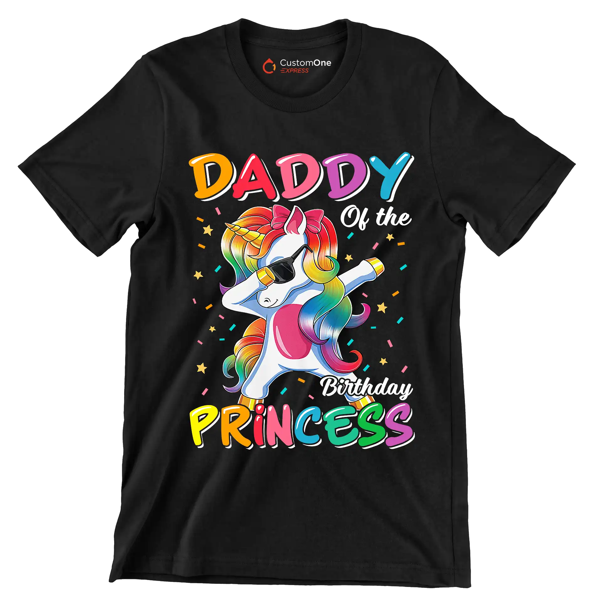 Daddy of the birthday princess - Father’s Day T-Shirt-Black-S-Custom One Express