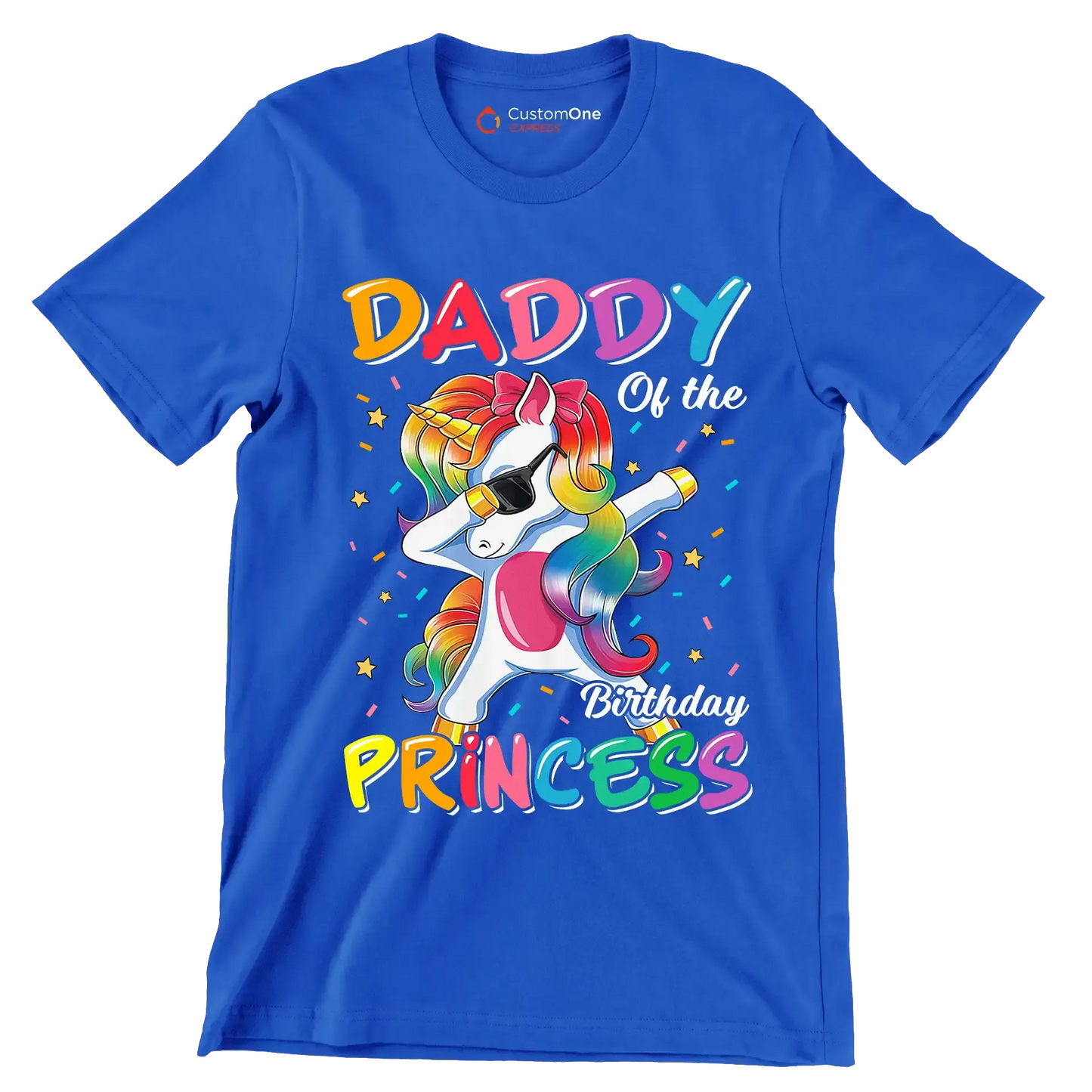 Daddy of the birthday princess - Father’s Day T-Shirt-Blue-S-Custom One Express