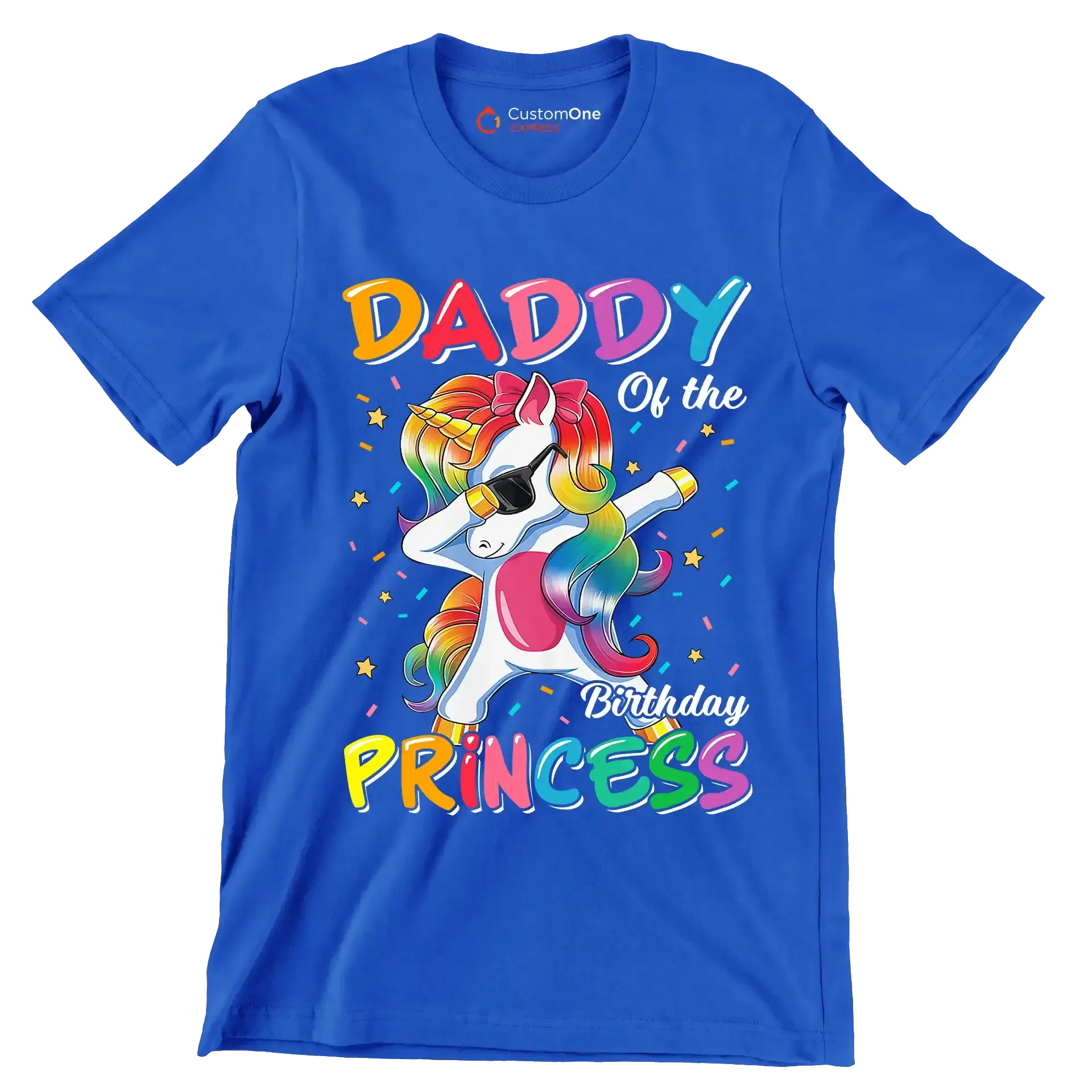 Daddy of the birthday princess - Father’s Day T-Shirt-Blue-S-Custom One Express