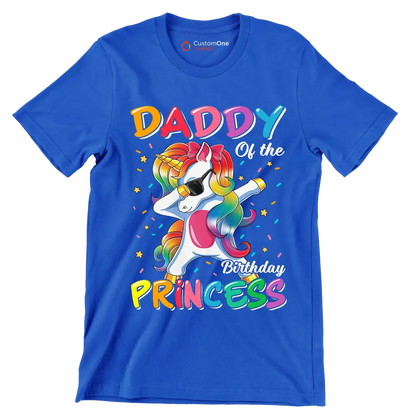 Daddy of the birthday princess - Father’s Day T-Shirt-Blue-S-Custom One Express