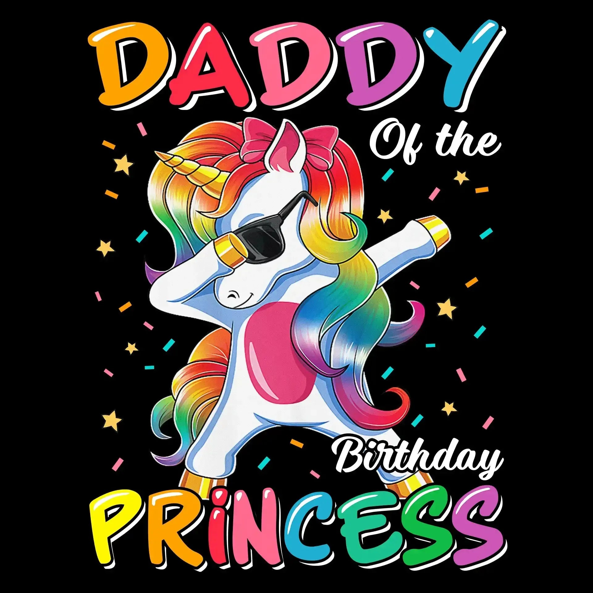 Daddy of the birthday princess - Father’s Day T-Shirt-Black-S-Custom One Express