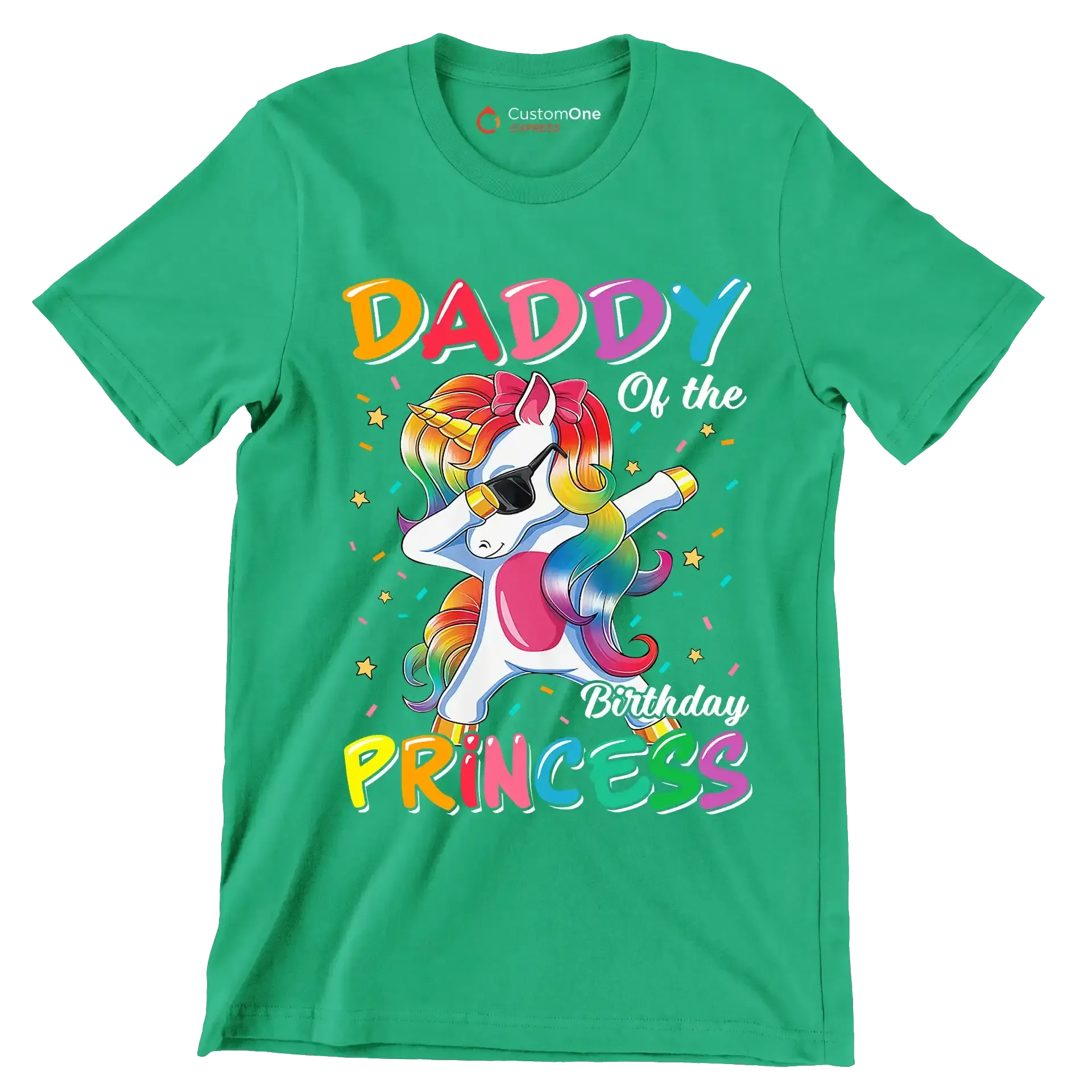 Daddy of the birthday princess - Father’s Day T-Shirt-Green-S-Custom One Express