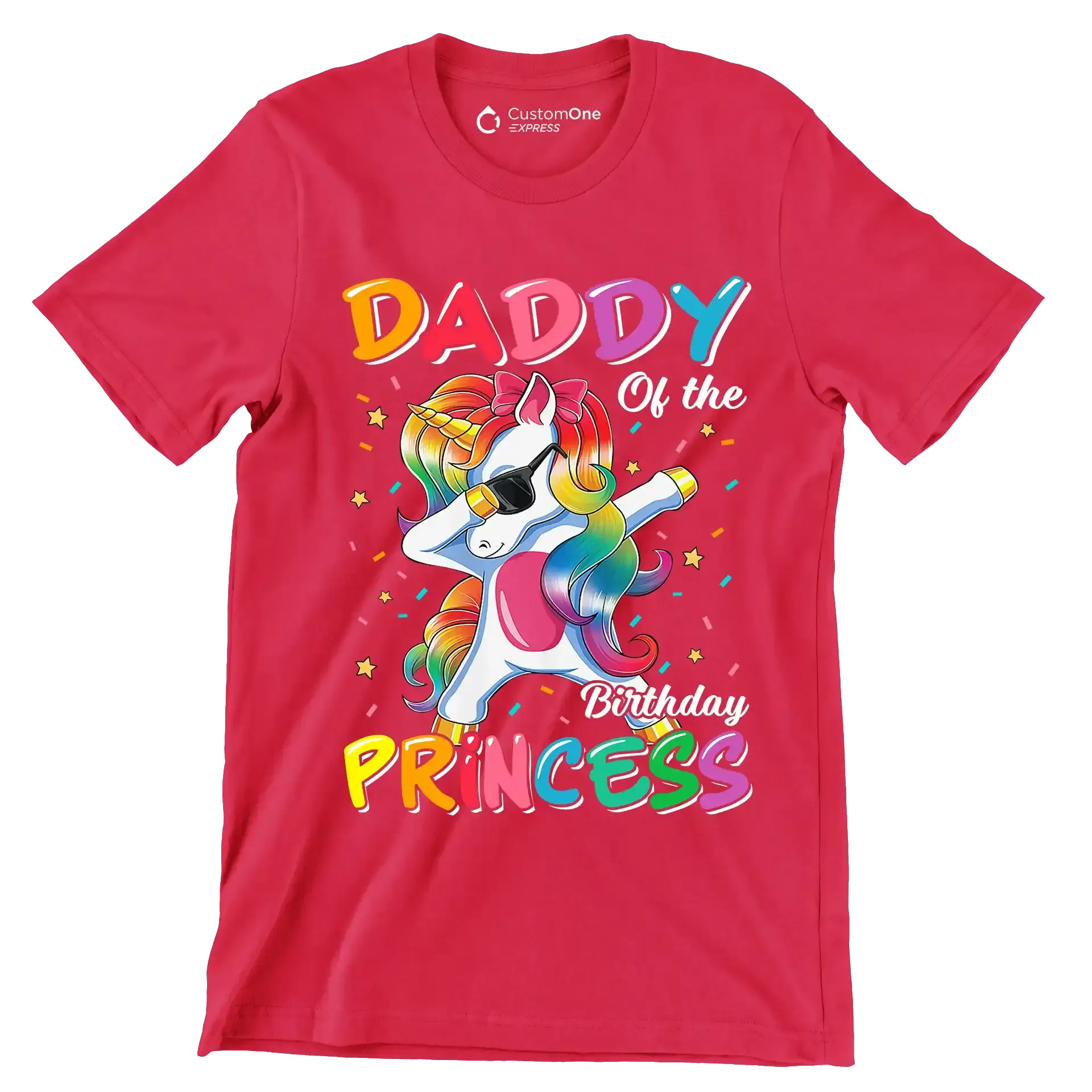 Daddy of the birthday princess - Father’s Day T-Shirt-Red-S-Custom One Express