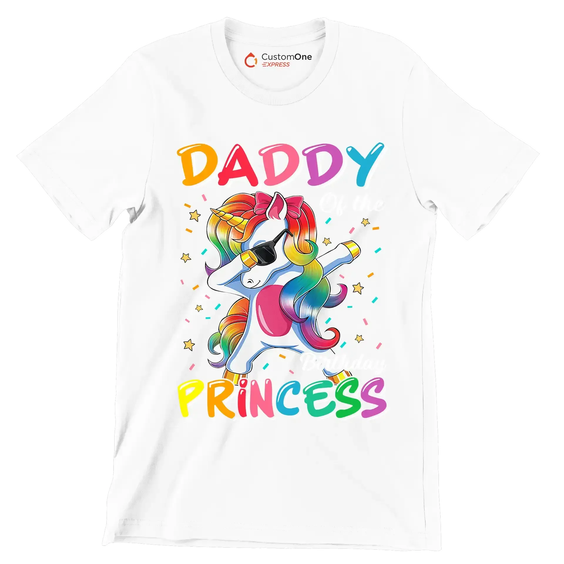 Daddy of the birthday princess - Father’s Day T-Shirt-White-S-Custom One Express