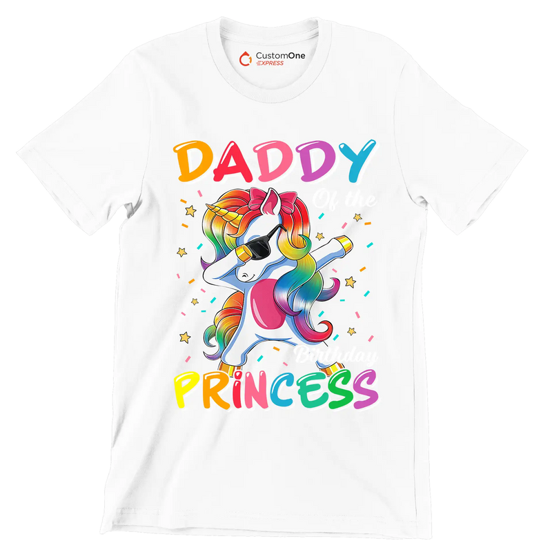 Daddy of the birthday princess - Father’s Day T-Shirt-Black-S-Custom One Express