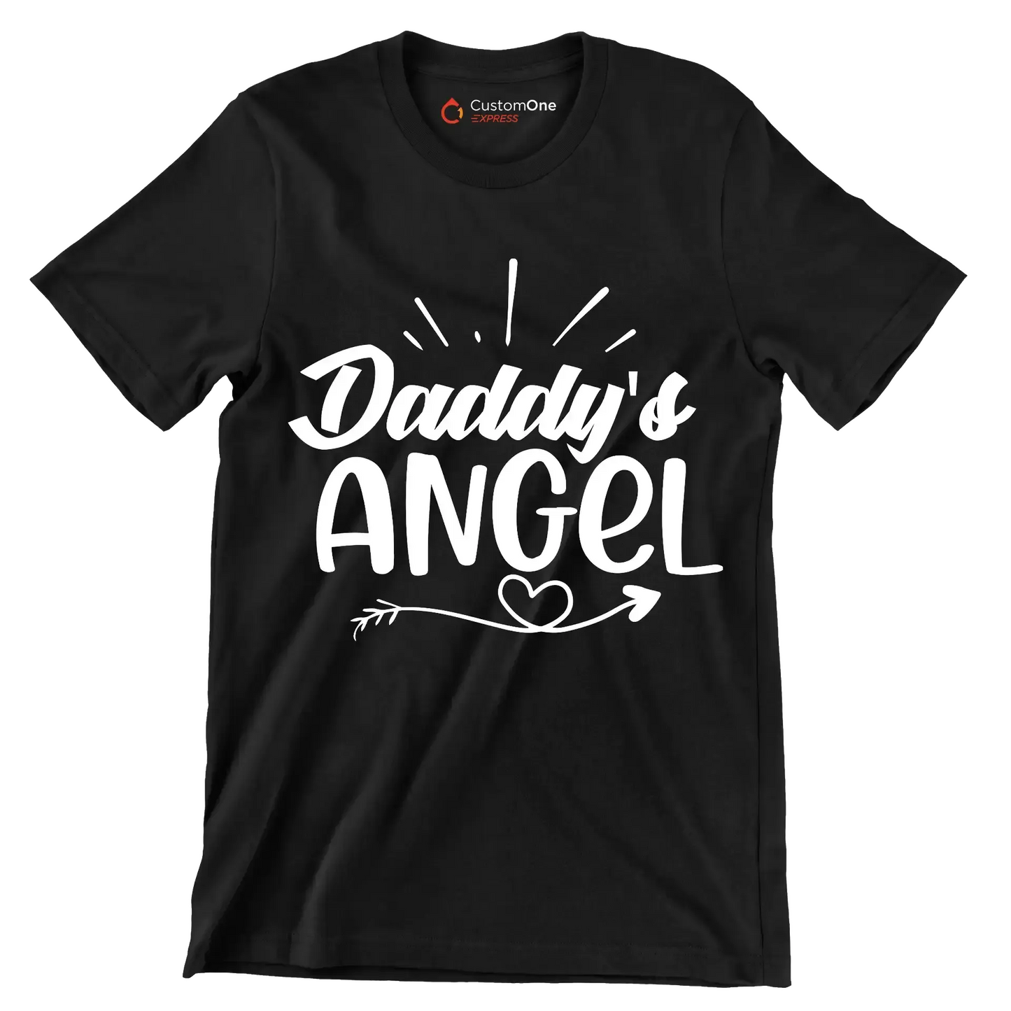 Daddy's angel - Sarcasm Themed T-Shirt-Black-S-Custom One Express